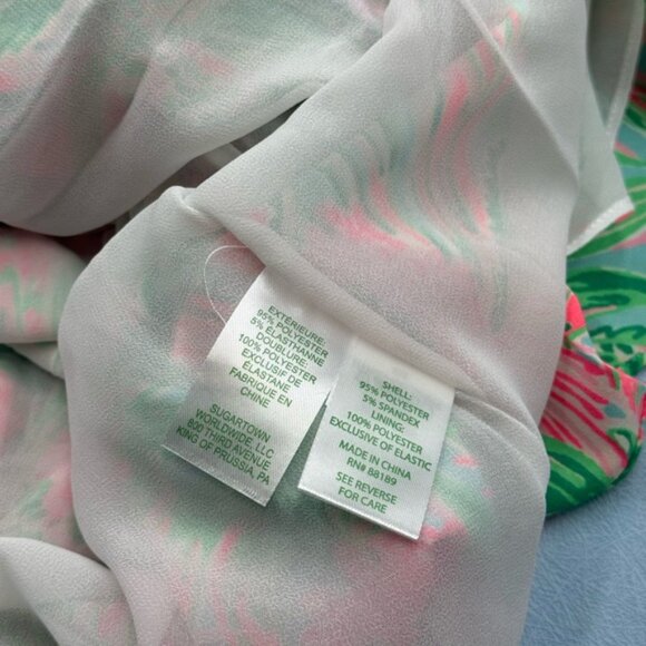 🆕 LILLY PULITZER 🧿 NWT Taviana Stretch Dress, Coming in Hot Blue Horizon, Sz 4 - Picture 13 of 13